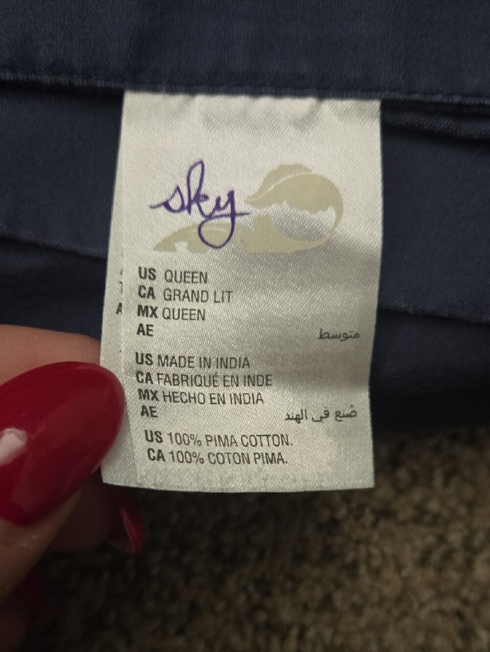 Sky Queen Sheet Set – 4 Pillowcases – Good Condition – 100% Pima Cotton 🤍 - Picture 2 of 4